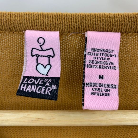 Love On A Hanger Light Brown Ruffle Sweater Size M - Picture 5 of 9